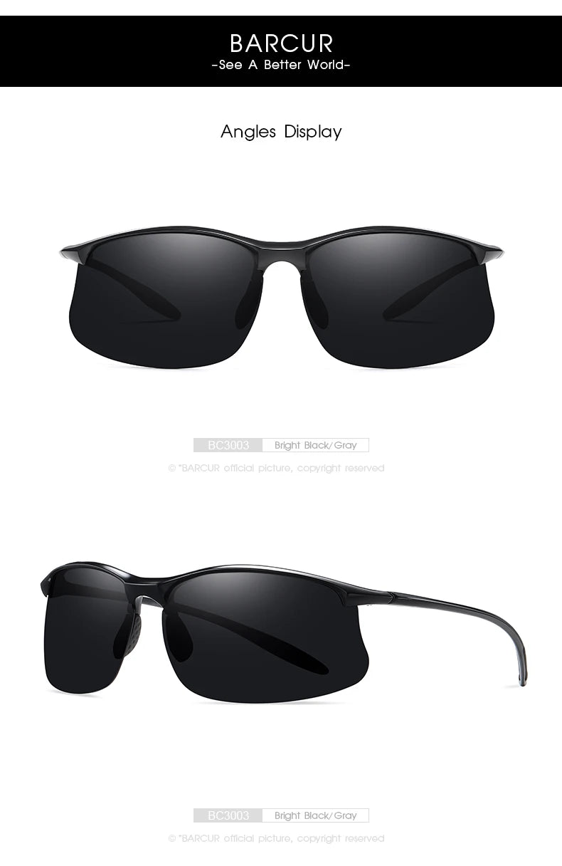 BARCUR Sports P-Cycling Sunglasses Male Polarized Sun Glasses for Men Women Utra Light Travel Fishing Eyewear Accessory Oculos