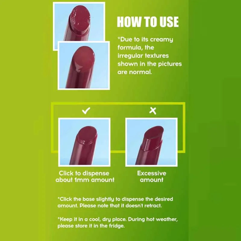 MLSMILE 3pcs/set Press Lipstick Solid Lip Gloss Long-lasting Easy Color Moisturizing Lip Gloss Pearl Mirror Lip Gloss