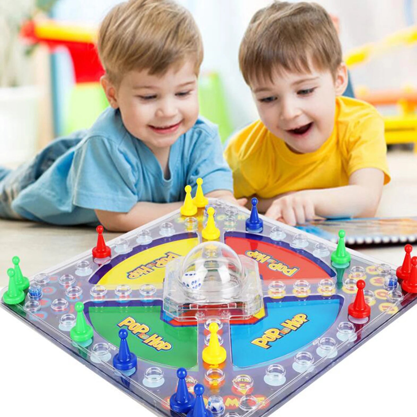 Board Game Ludo Set Parent Child Strategy Interaction with Foldable Board Travel Family Table Game for Kids Party/Social Game