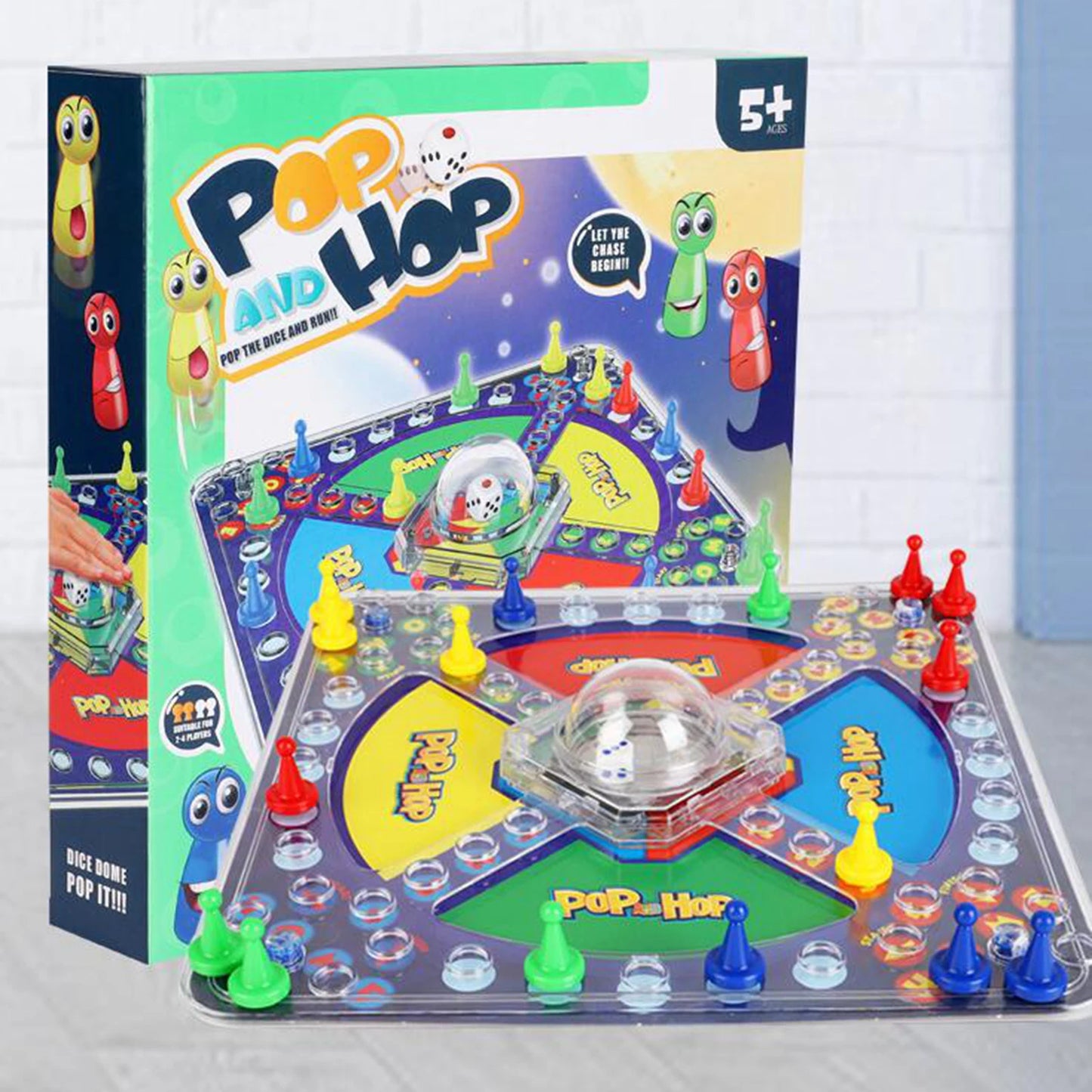 Board Game Ludo Set Parent Child Strategy Interaction with Foldable Board Travel Family Table Game for Kids Party/Social Game