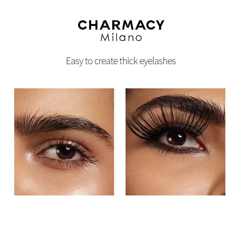 CHARMACY Lengthening 3D Mascara Black Thick Eyelash Extension Eye Lashes Longlasting Mascara Waterproof Makeup Cosmetic