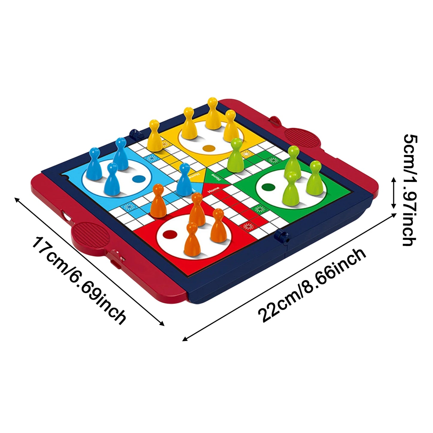 Board Game Ludo Set Parent Child Strategy Interaction with Foldable Board Travel Family Table Game for Kids Party/Social Game