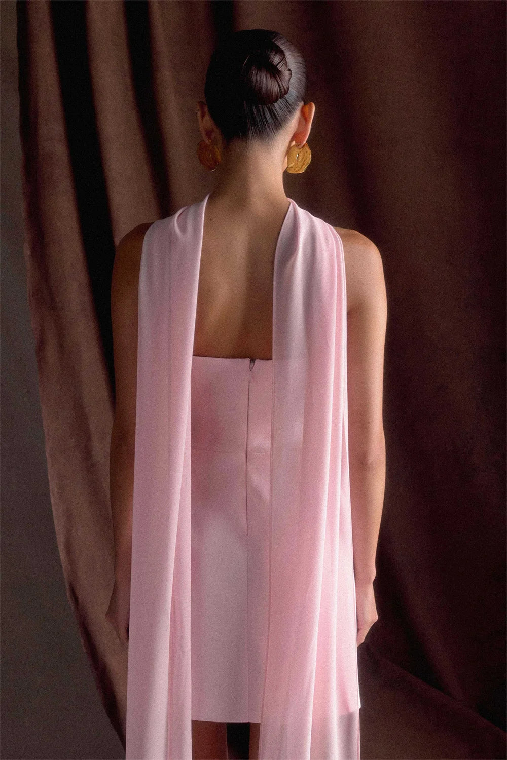 Mila Deep V-Neck Mini Bow Party Dresses Detachable Shawl Evening Dresses Homecoming Elegant Customized Prom Dresses 2025