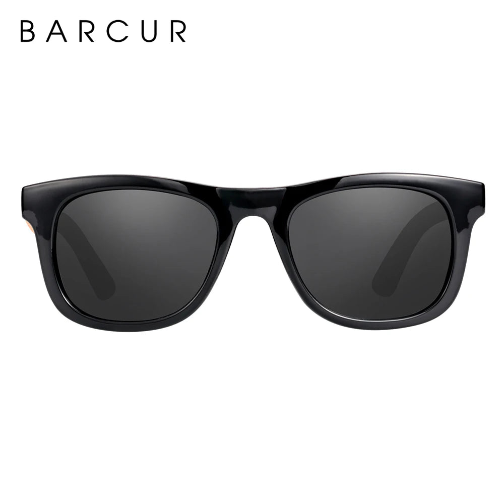 BARCUR Polarized Sunglasses for Boys and Girls Fashion Wood Sunglasses UV400 Sunglasses