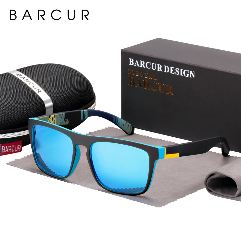 BARCUR NEW Polarized Sunglasses Men Driving Shades Male Sun Glasses For Men Oculos de sol