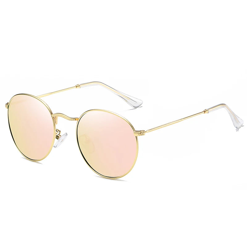 BARCUR Round Sunglasses Men/Women Colorful Reflective Coating Polarized Sun Glasses with Box free
