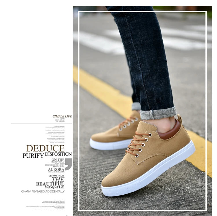 Italian Canvas Shoes For Men Large Size 47 48 Vulcanized Sneakers Slip On Men's Plimsoll Male Trainers Trend Summer Sports Shoes