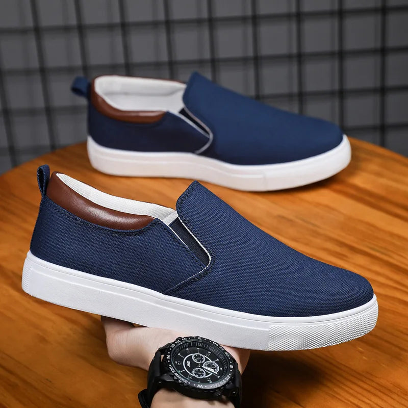 Italian Canvas Shoes For Men Large Size 47 48 Vulcanized Sneakers Slip On Men's Plimsoll Male Trainers Trend Summer Sports Shoes