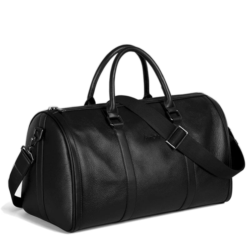 MUNUKI Vintage Crazy Horse Genuine Leather Travel bag Large Luggage bag men Leather duffle bag Large Weekend Bag Tote Big