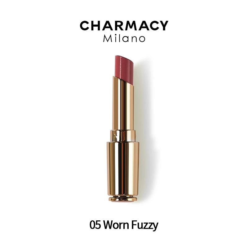 CHARMACY Nude Moist Luxury Lipstick 8 Natural Colors Easy to Wear Lip Stick Red Shimmer Lipsticks Women Beauty Cosmetic