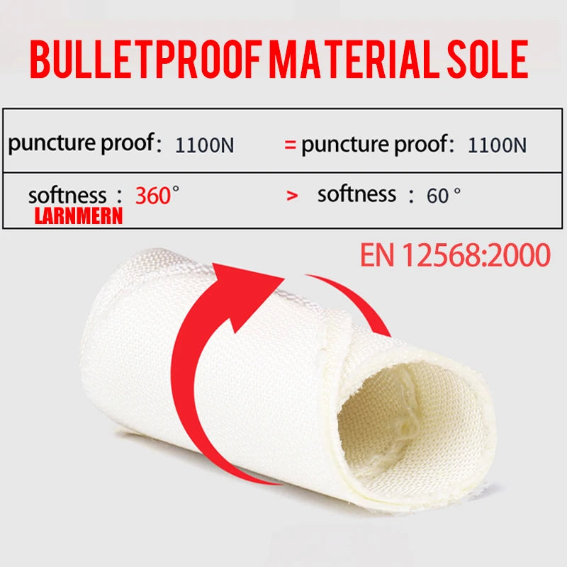 Larnmern Mens Safety Work Boots Steel Toe Shoes Anti-puncture Anti-static Non Slip Protective Boots