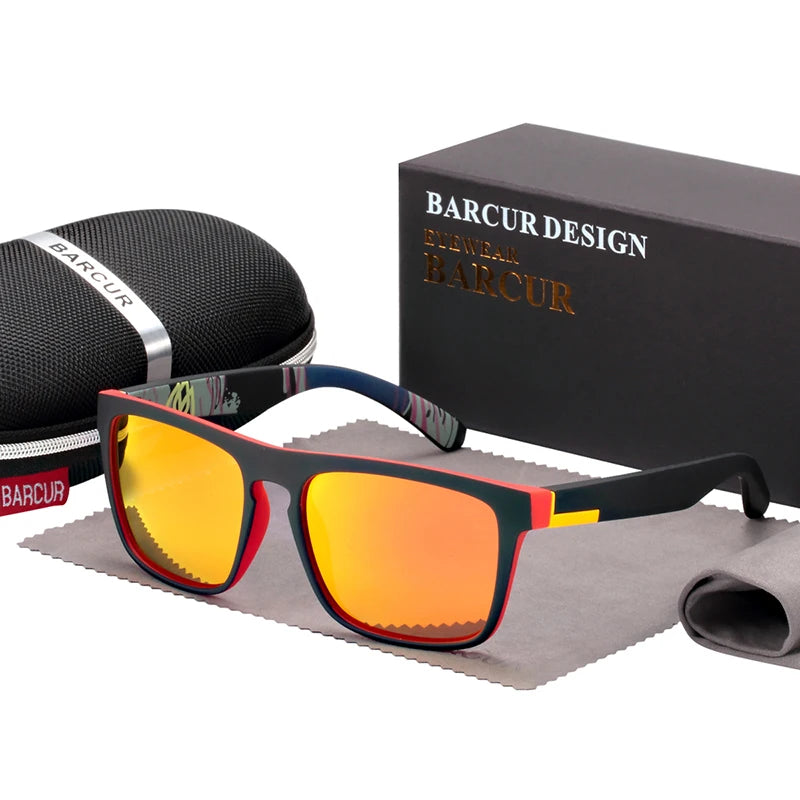 BARCUR NEW Polarized Sunglasses Men Driving Shades Male Sun Glasses For Men Oculos de sol
