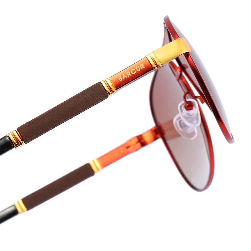 BARCUR Pilot Sunglasses Male Polarized Sun Glasses Men Sports Eyewear Lunette De Soleil Homme
