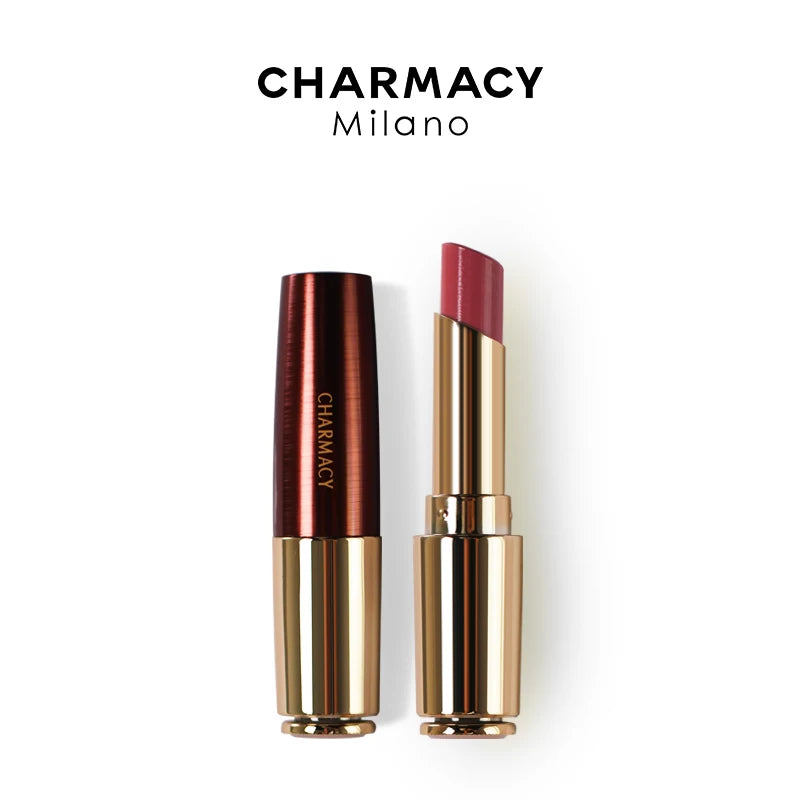 CHARMACY Nude Moist Luxury Lipstick 8 Natural Colors Easy to Wear Lip Stick Red Shimmer Lipsticks Women Beauty Cosmetic