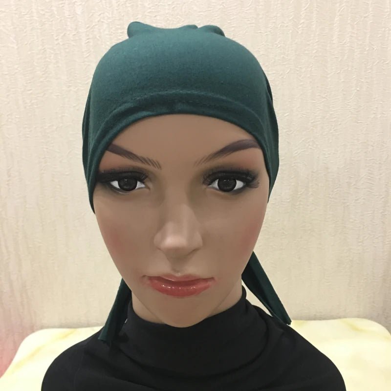 Soft Inner Muslim Women Hijab Cap Islamic Head Wear Hat Underscarf Cotton Hats Bonnet Turkish Scarves Arab Headdress India Caps