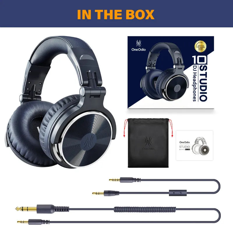 Oneodio Wired Headphones Professional Studio DJ Headphone With Microphone Over Ear Hi-Res Headset Monitoring For Music Phone