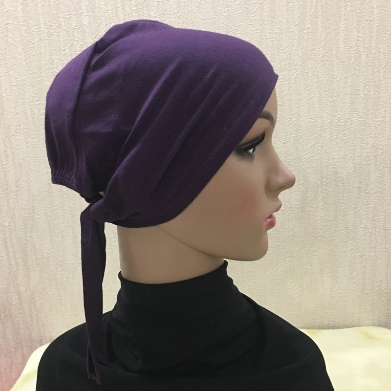 Soft Inner Muslim Women Hijab Cap Islamic Head Wear Hat Underscarf Cotton Hats Bonnet Turkish Scarves Arab Headdress India Caps