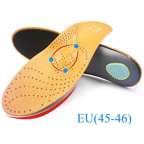 Leather Orthotic Insole For Flat Feet Arch Support Orthopedic Shoes Sole Insoles For Feet Men Women Children O/X Leg Corrected