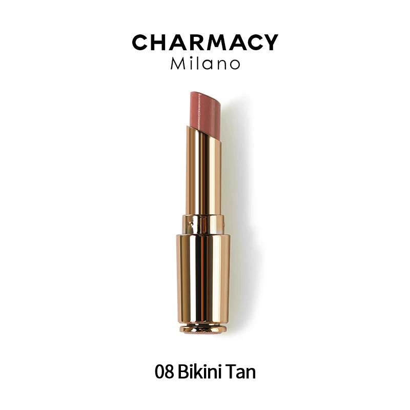 CHARMACY Nude Moist Luxury Lipstick 8 Natural Colors Easy to Wear Lip Stick Red Shimmer Lipsticks Women Beauty Cosmetic