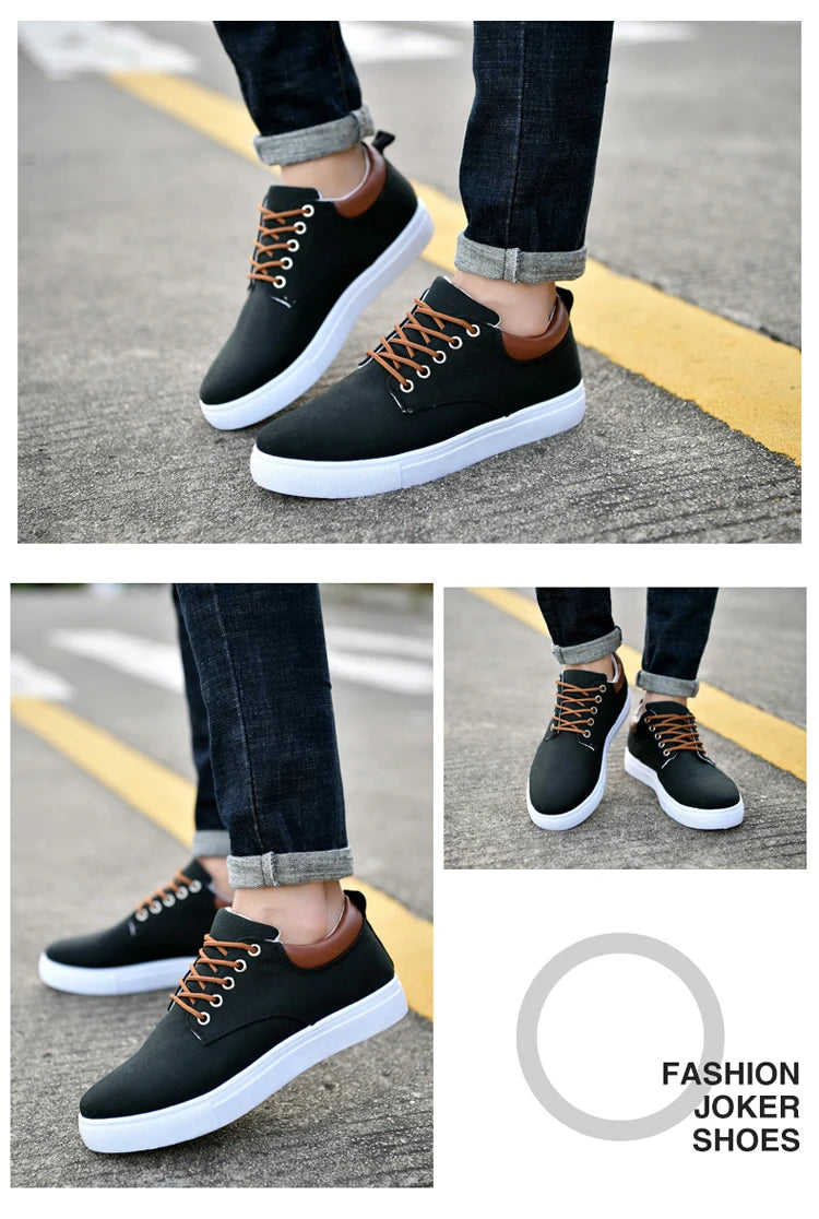 Italian Canvas Shoes For Men Large Size 47 48 Vulcanized Sneakers Slip On Men's Plimsoll Male Trainers Trend Summer Sports Shoes