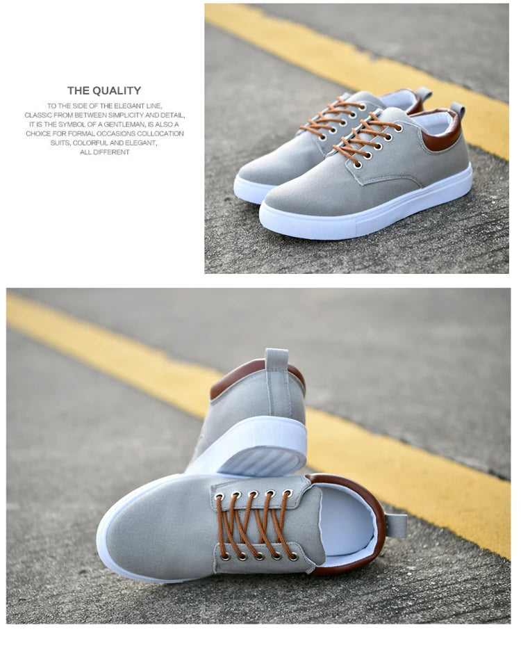 Italian Canvas Shoes For Men Large Size 47 48 Vulcanized Sneakers Slip On Men's Plimsoll Male Trainers Trend Summer Sports Shoes