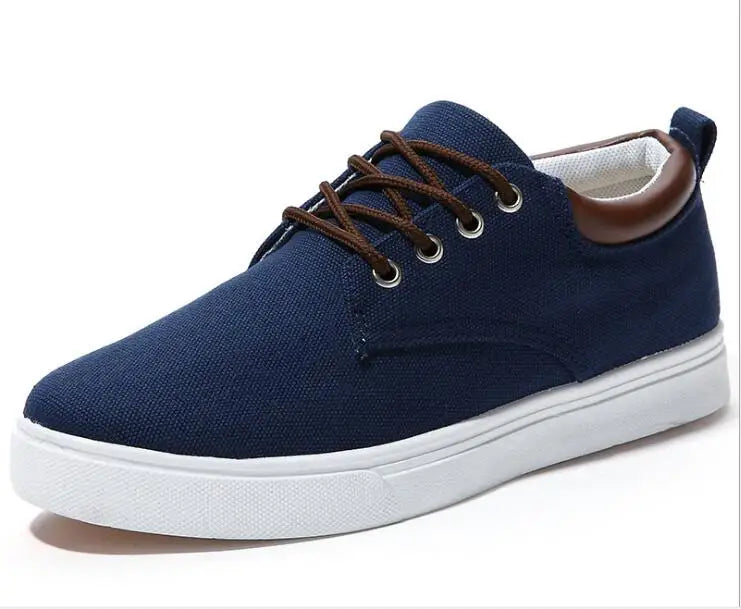 Fashion new Classic Men Canvas Shoes Breathable Comfortable Casual Shoes Men High Quality Anti-Slip Men Loafers Plus Size Flats