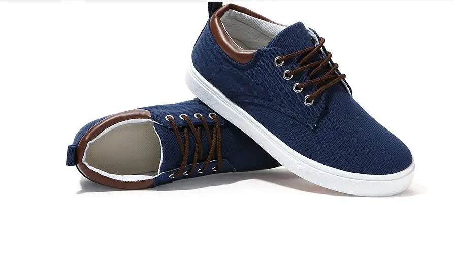 Fashion new Classic Men Canvas Shoes Breathable Comfortable Casual Shoes Men High Quality Anti-Slip Men Loafers Plus Size Flats