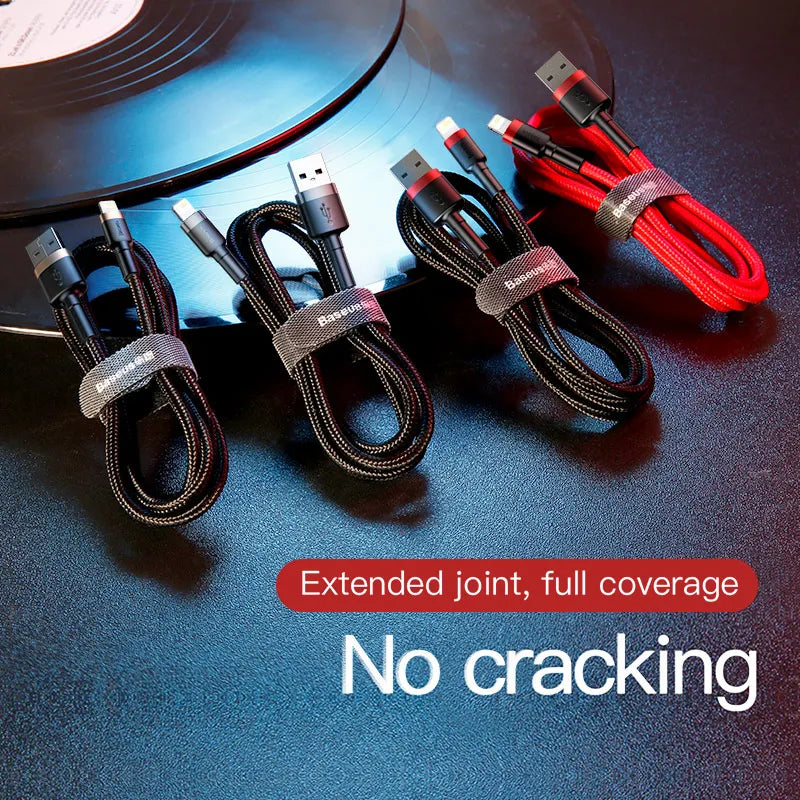 كابل USB من Baseus لأجهزة iPhone 12 11 Pro Max 8 X XR كابل شحن سريع لأجهزة iPhone كابل مزامنة بيانات USB كابل شاحن الهاتف سلك سلك