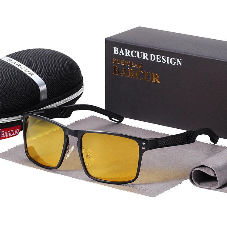 BARCUR Hot Black Goggle Male Sunglasses Luxury Brand Men Glasses Women Sun glasses UV400 Retro Style