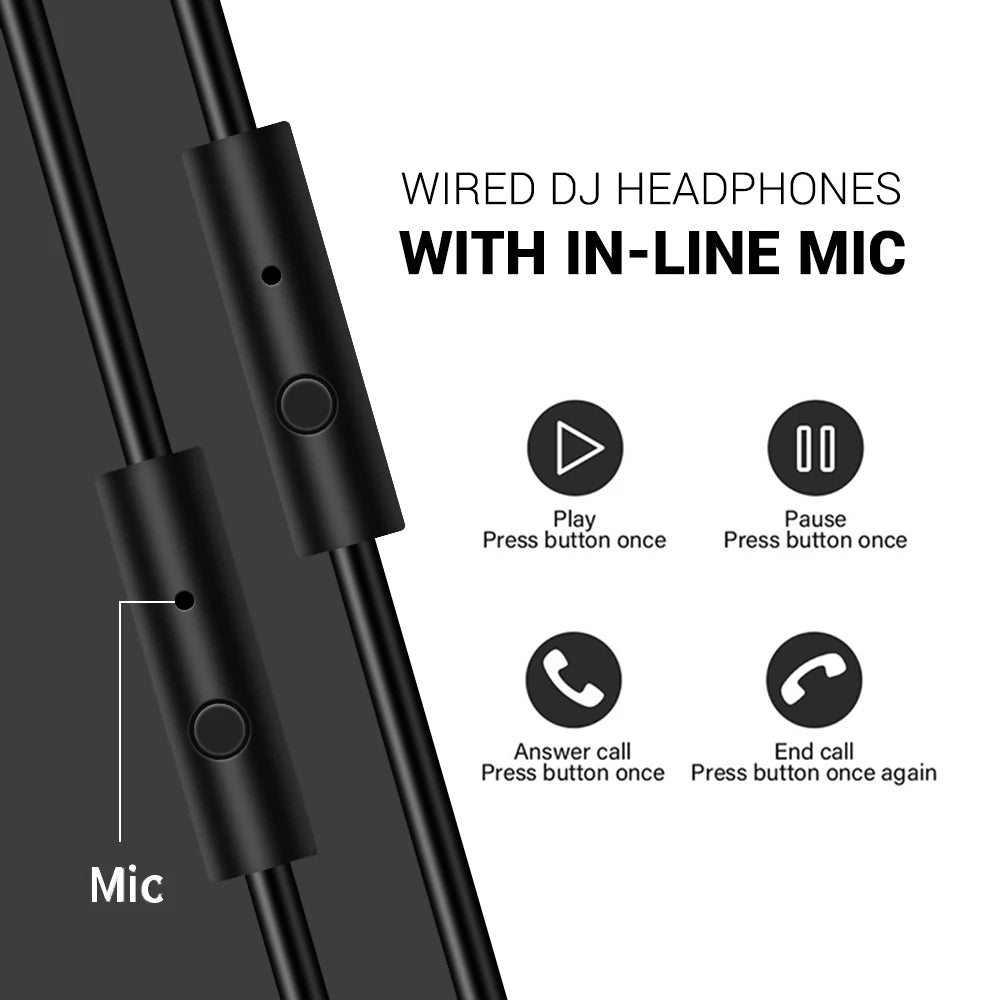 Oneodio Foldable Over-Ear Wired Headphone For Phone Computer PC Professional Studio Pro 30 50 Monitor DJ Headset Gaming Earphone