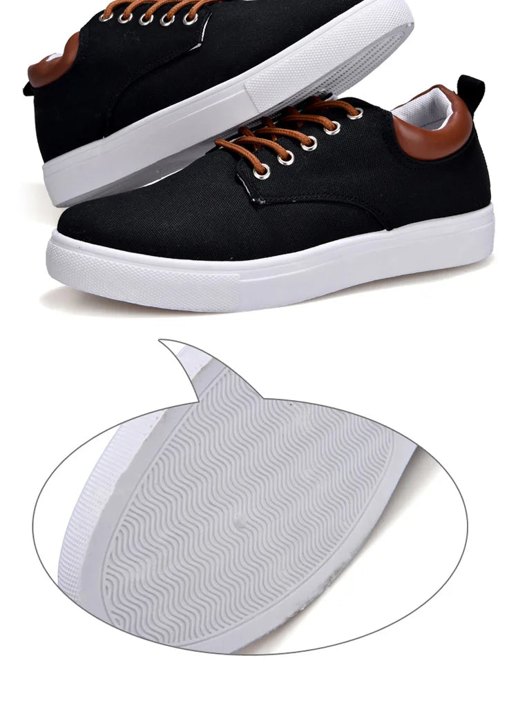 Italian Canvas Shoes For Men Large Size 47 48 Vulcanized Sneakers Slip On Men's Plimsoll Male Trainers Trend Summer Sports Shoes