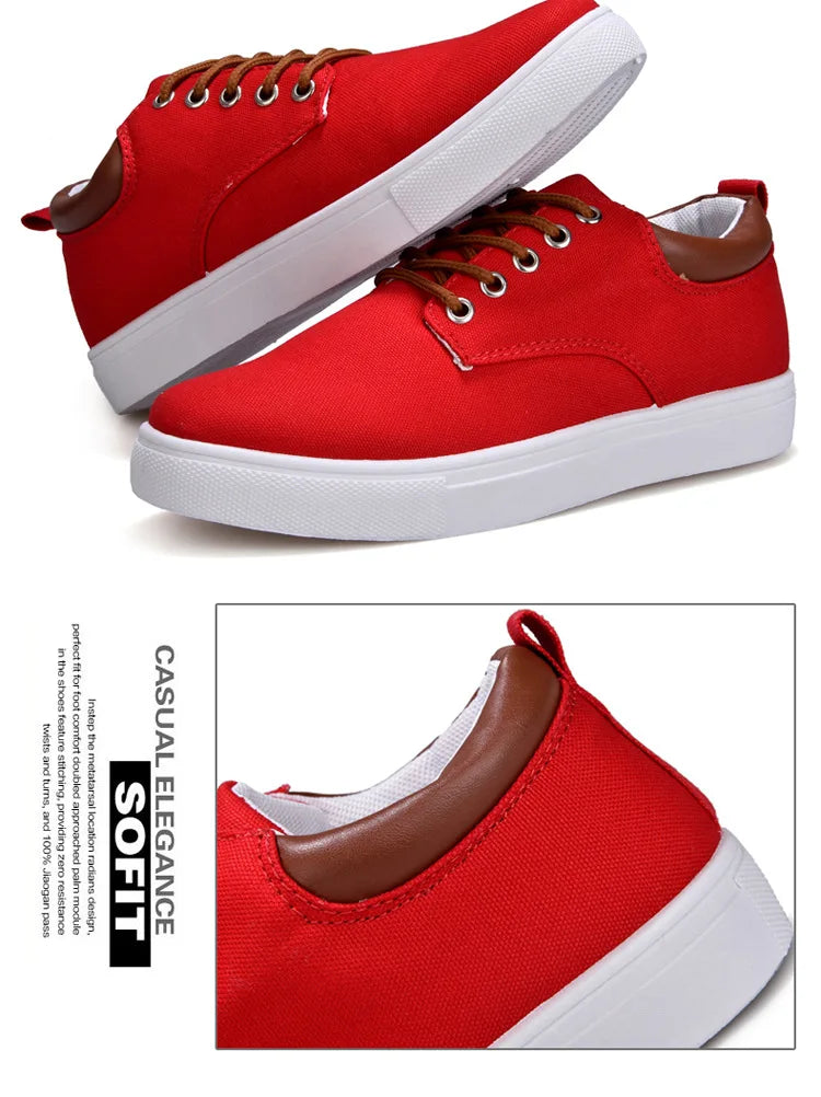 Italian Canvas Shoes For Men Large Size 47 48 Vulcanized Sneakers Slip On Men's Plimsoll Male Trainers Trend Summer Sports Shoes
