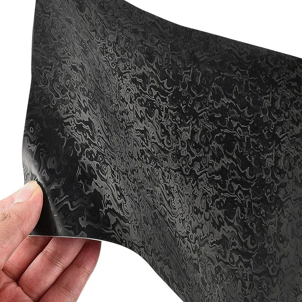 Black Cloud Pattern Forged Carbon Car Vinyl Wrap Matte Black Car Body Film