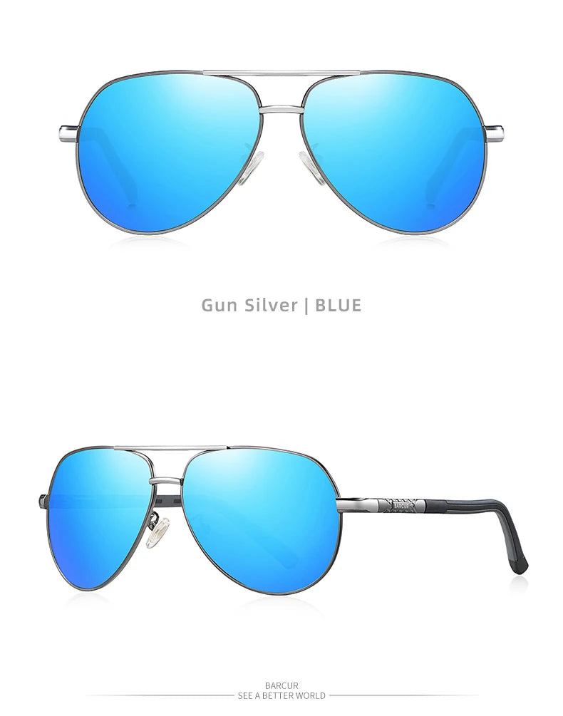 Vintage Aluminum HD Polarized Pilot Sunglasses for Men – UV400 Driving Eyewear