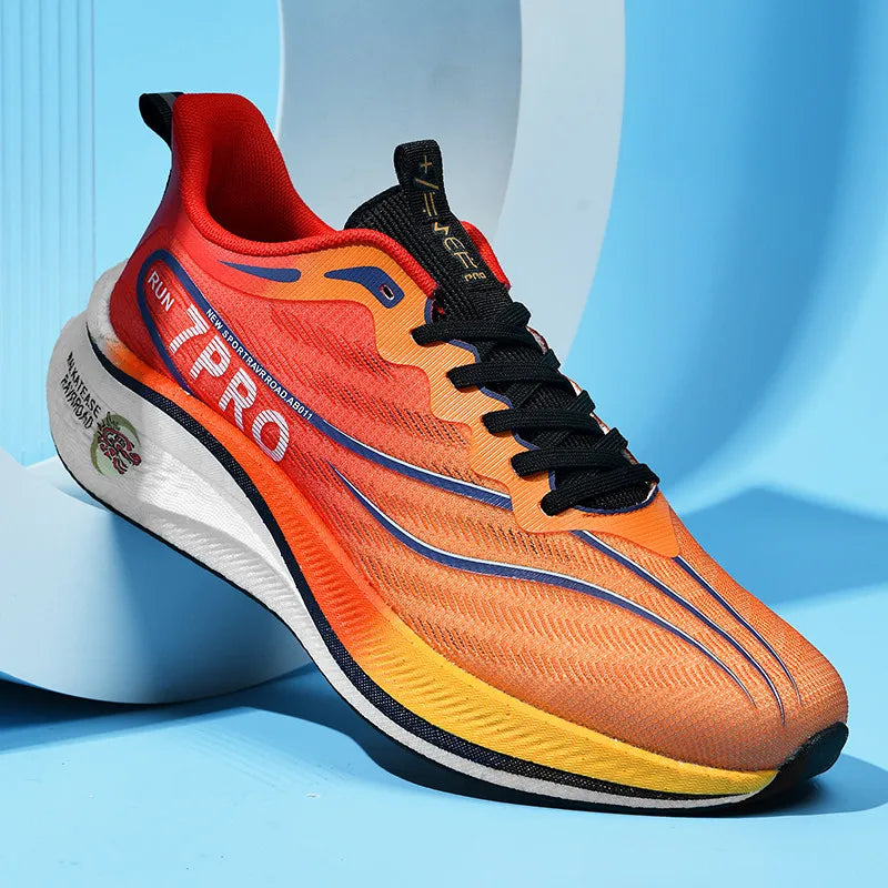 2024 New Comfortable New Carbon Plate Breathable Casual Fashionable Men's Lightweight Fly-knitting Sports Running Shoes