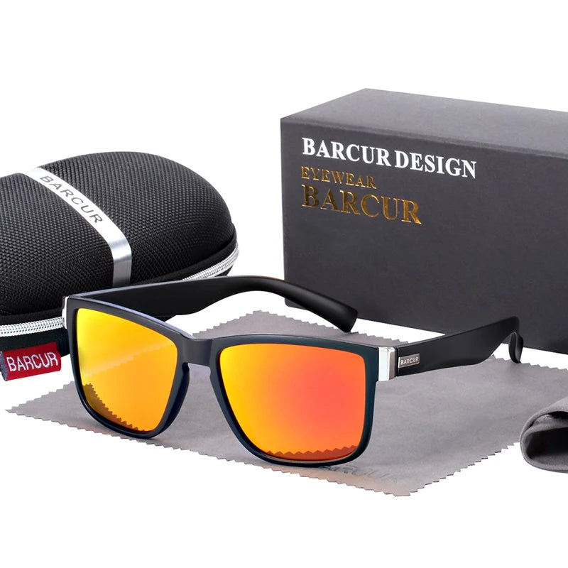 BARCUR Sport Men Sunglasses Polarized Outdoor Driving Sun glasses Female Oculos de sol