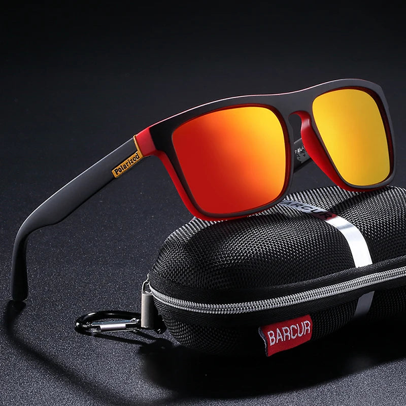 BARCUR NEW Polarized Sunglasses Men Driving Shades Male Sun Glasses For Men Oculos de sol