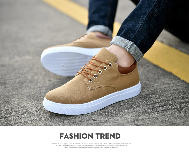 Italian Canvas Shoes For Men Large Size 47 48 Vulcanized Sneakers Slip On Men's Plimsoll Male Trainers Trend Summer Sports Shoes
