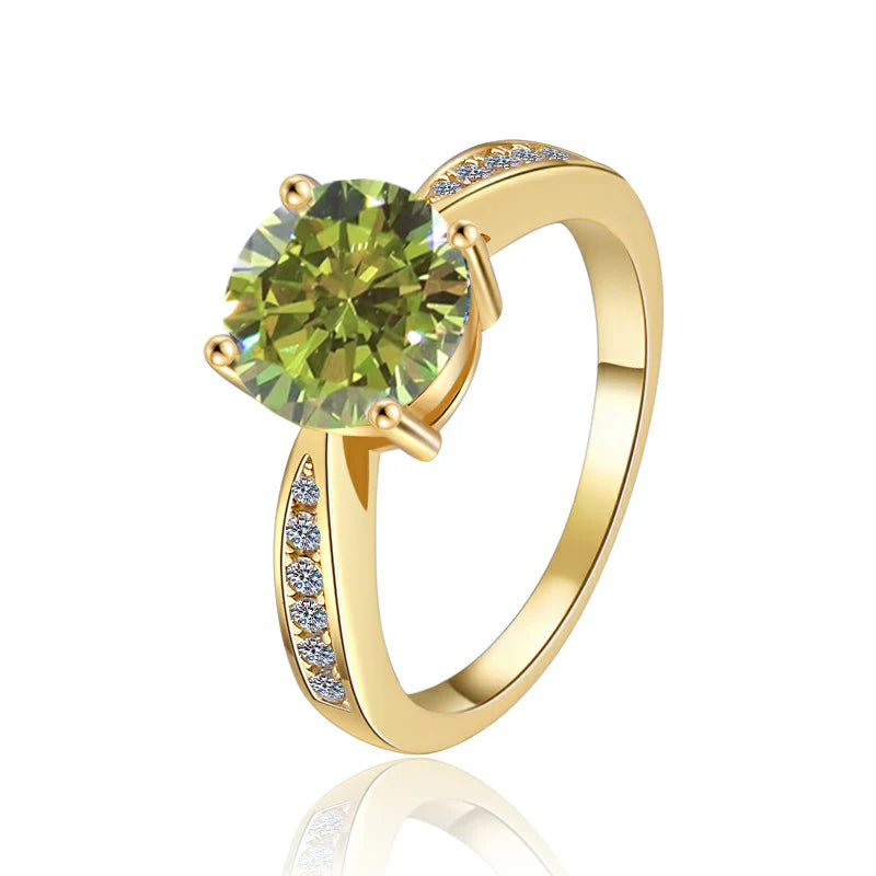 Fine Jewelry Selling Hot 2 Carat Diamond 18K Gold Plated VVs1 Moissanite Wedding Ring S925 Sterling Silver Ladies Women