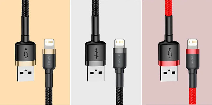 كابل USB من Baseus لأجهزة iPhone 12 11 Pro Max 8 X XR كابل شحن سريع لأجهزة iPhone كابل مزامنة بيانات USB كابل شاحن الهاتف سلك سلك