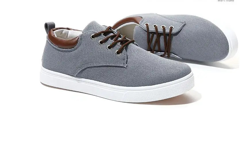 Fashion new Classic Men Canvas Shoes Breathable Comfortable Casual Shoes Men High Quality Anti-Slip Men Loafers Plus Size Flats