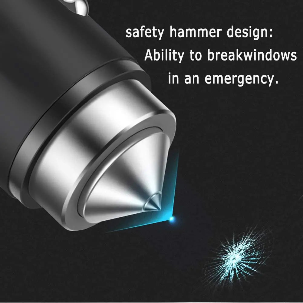 Dual USB Car Charger Bling Bling Handmade Rhinestones Crystal Car Decorations for Fast Charging Car Decors for iPhone/Samsung