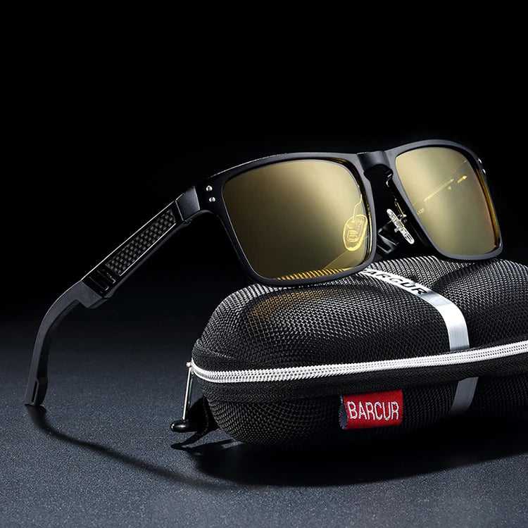 BARCUR Hot Black Goggle Male Sunglasses Luxury Brand Men Glasses Women Sun glasses UV400 Retro Style