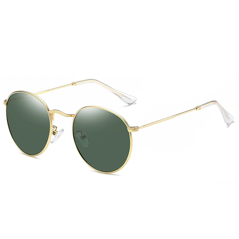 BARCUR Round Sunglasses Men/Women Colorful Reflective Coating Polarized Sun Glasses with Box free