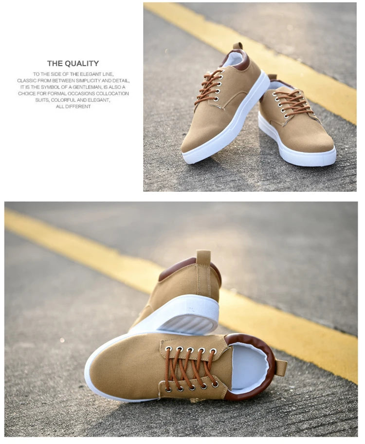 Italian Canvas Shoes For Men Large Size 47 48 Vulcanized Sneakers Slip On Men's Plimsoll Male Trainers Trend Summer Sports Shoes