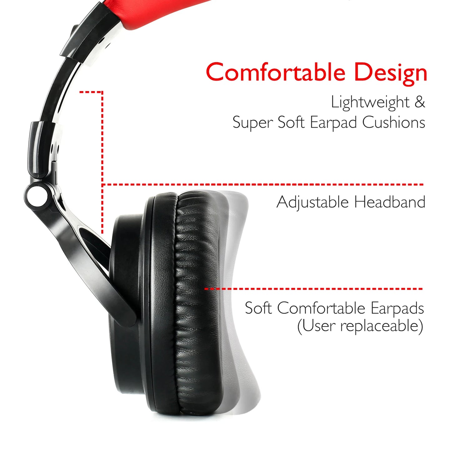 Oneodio Wireless Bluetooth 5.2 Headphones 110Hrs + Stereo Wired Gaming Headset With Boom Microphone For Phone Computer PC Gamer