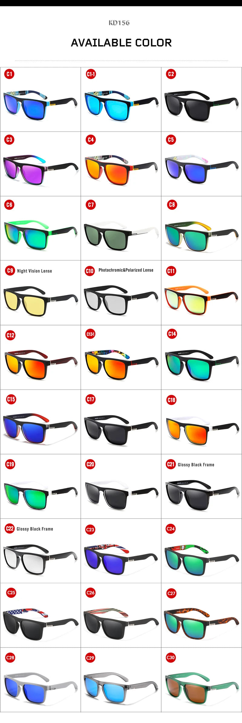 KDEAM High Fashion Polarized Sunglasses For Men and Women UV-Block Night Driving Glasses Photochromic lentes de sol mujer