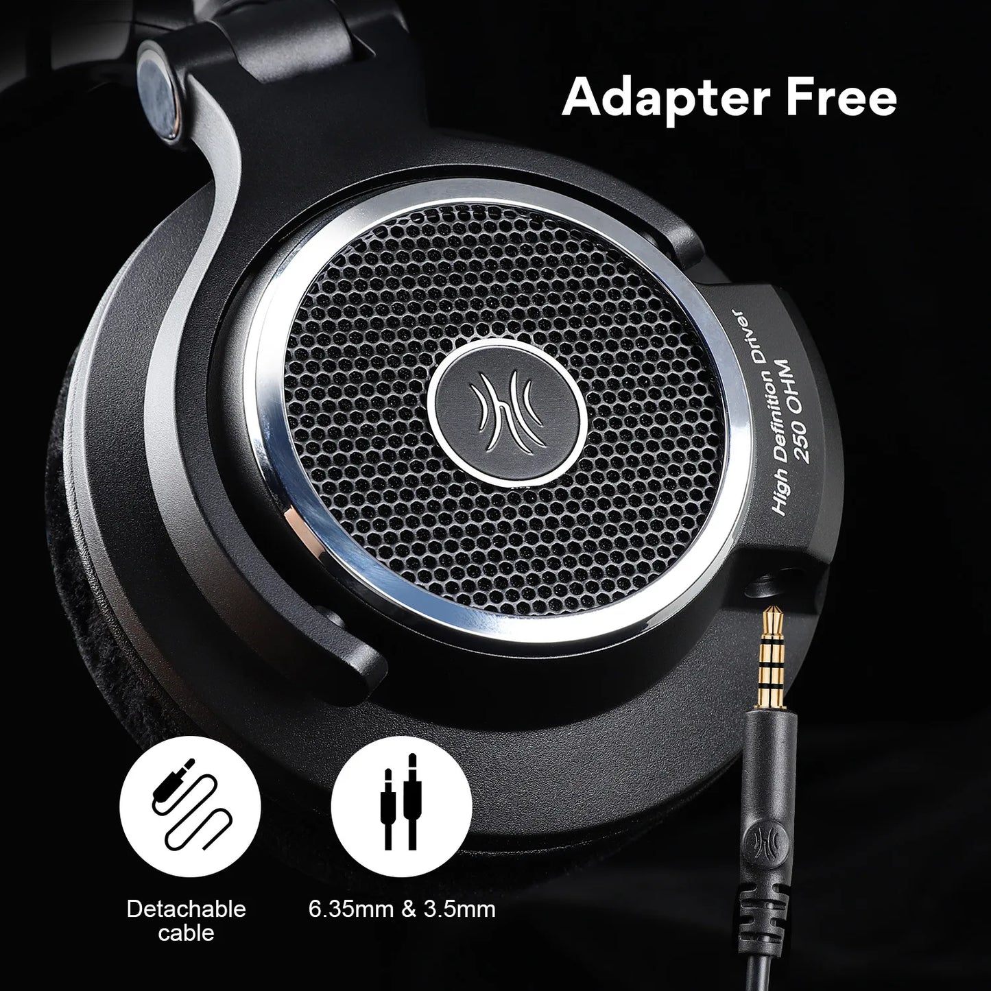 Oneodio Monitor 80 Open Back Headphones Wired Over Ear 250Ω Audiophile Headphones With Hi-Res Audio Professional Studio Headset