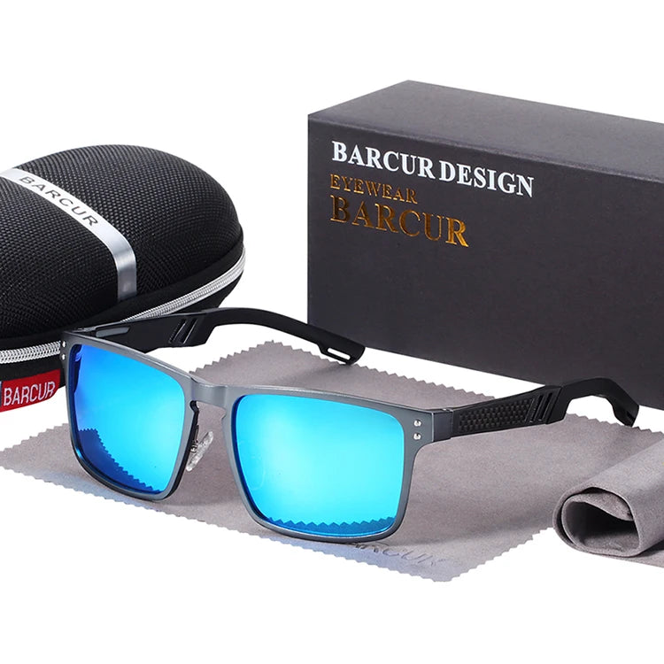 BARCUR Hot Black Goggle Male Sunglasses Luxury Brand Men Glasses Women Sun glasses UV400 Retro Style