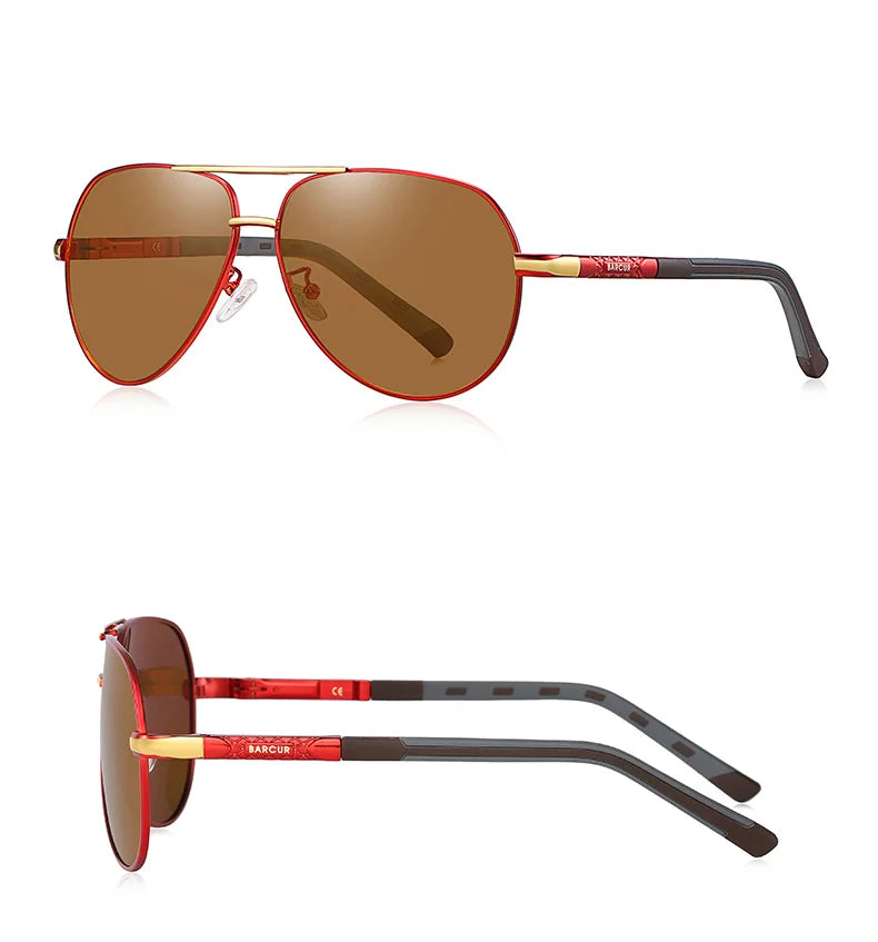 Vintage Aluminum HD Polarized Pilot Sunglasses for Men – UV400 Driving Eyewear
